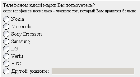 Спрашивайте в анкете то, что Вам пригодится в отчете